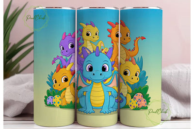 Baby Dragons Tumbler Wrap Sublimation PixelChick 