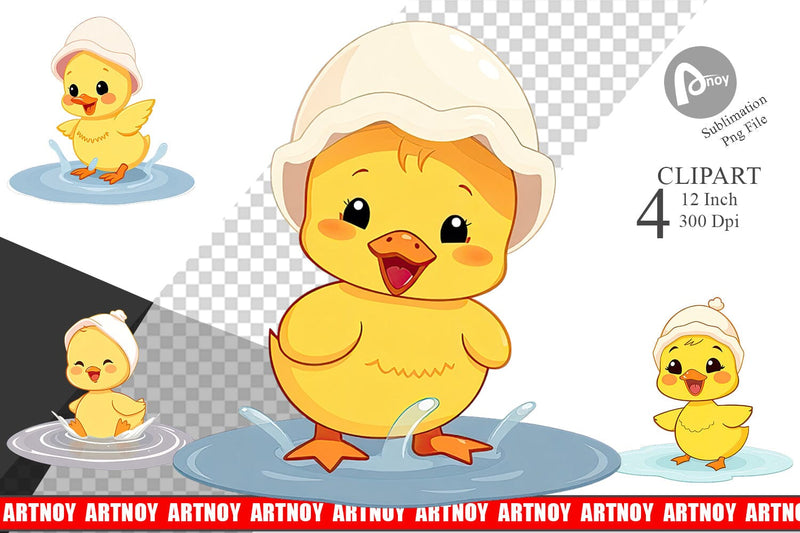 Baby Duck Clipart Sublimation artnoy 