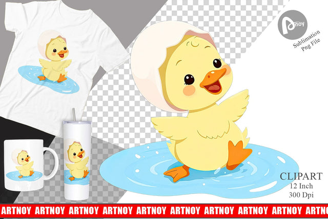 Baby Duck Clipart Sublimation artnoy 