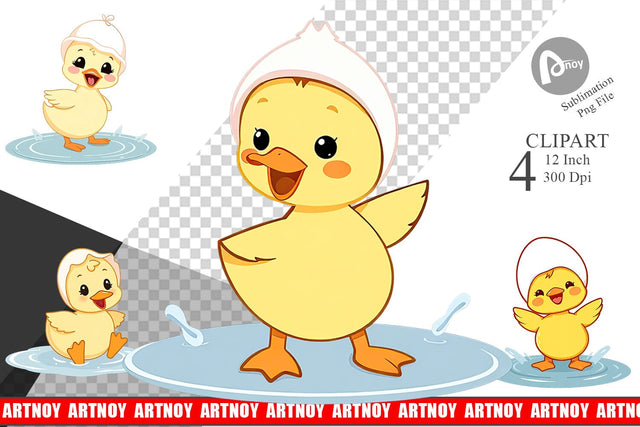 Baby Duck Clipart Sublimation artnoy 
