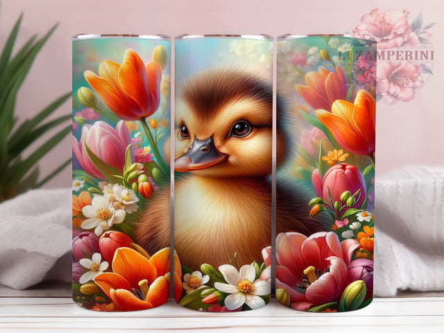 Baby Duck Cute 20oz Tumbler, Cute Gift, Sublimation Wrap, Animal Mug, 20oz Tumbler Design, Baby Duck Art, Farm Theme Sublimation Li Zamperini 