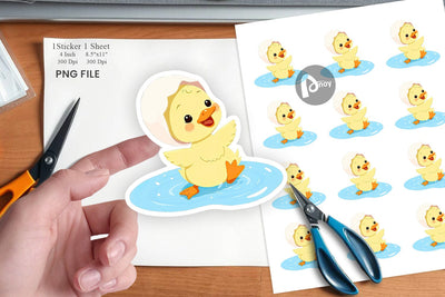 Baby Duck Sticker Sublimation artnoy 