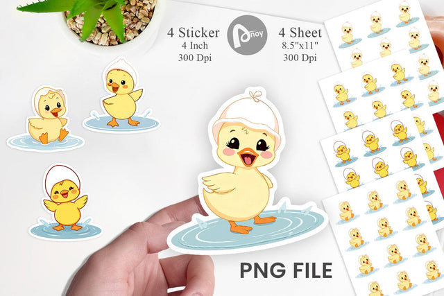 Baby Duck Sticker Sublimation artnoy 