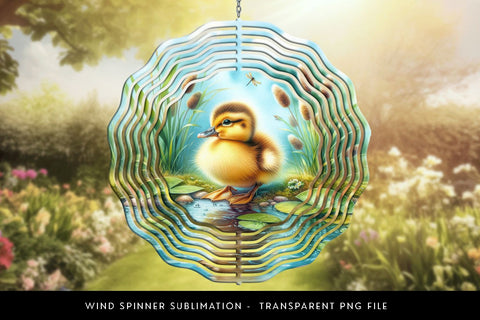 Baby Duck Wind Spinner Sublimation Design Sublimation BijouBay 
