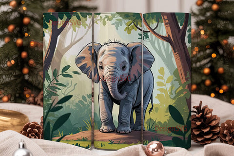 Baby Elephant 20oz Tumbler Wrap Sublimation DesignSVG 