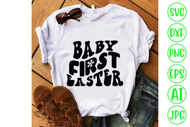 Baby First Easter Retro SVG Design SVG Syaman 