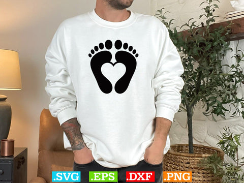 Baby Foot Svg, Baby Feet with Hearts svg SVG Creativeart88 