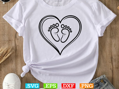 Baby Foot Svg, Baby Feet with Hearts svg SVG Creativeart88 