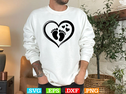 Baby Foot Svg, Baby Feet with Hearts svg SVG Creativeart88 