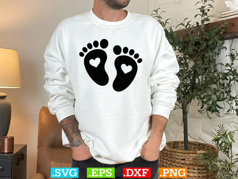 Baby Foot Svg, Baby Feet with Hearts svg SVG Creativeart88 