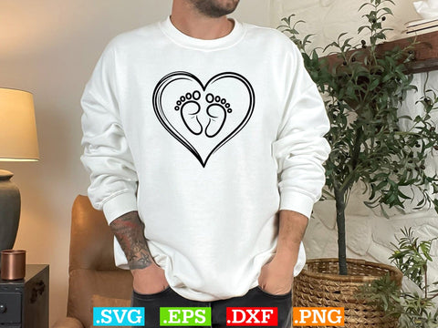 Baby Foot Svg, Baby Feet with Hearts svg SVG Creativeart88 