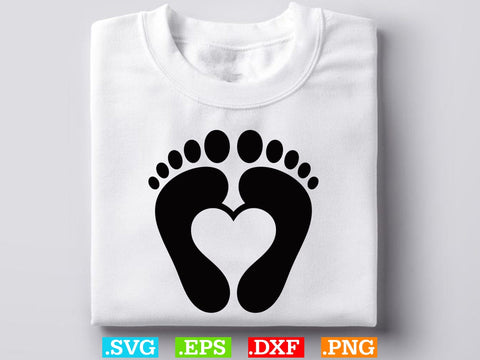 Baby Foot Svg Bundle, Baby Feet with Hearts svg SVG Creativeart88 