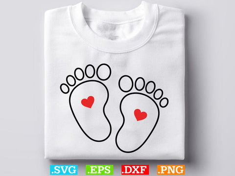 Baby Foot Svg Bundle, Baby Feet with Hearts svg SVG Creativeart88 