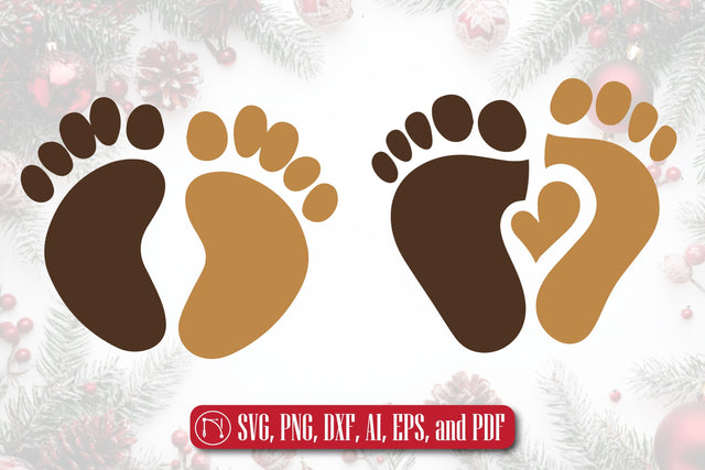 Baby Footprint SVG, Baby Feet Hearts SVG cut file SVG MD JOYNAL ABDIN 