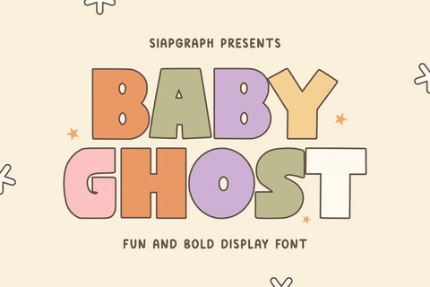 Baby Ghost - Fun and Bold Display Font Font Masyafi Studio 