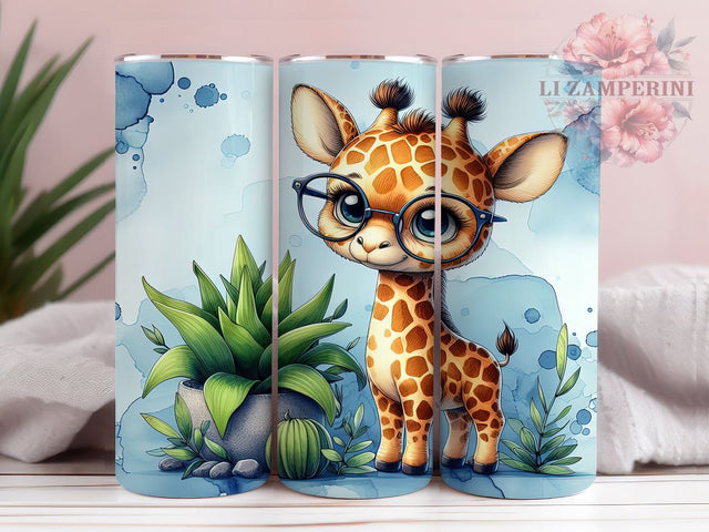 Baby Giraffe 20oz Tumbler Wrap PNG, Cute Giraffe Tumbler PNG Sublimation, Straight & Tapered Tumbler Wrap, Instant Digital Download Sublimation Li Zamperini 