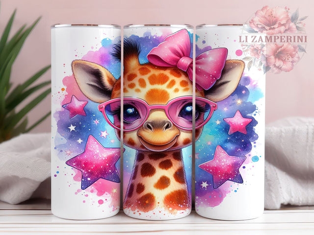 Baby Giraffe 20oz Tumbler Wrap PNG, Giraffe Tumbler PNG Sublimation Design, Straight & Tapered Tumbler Wrap, Instant Digital Download Sublimation Li Zamperini 