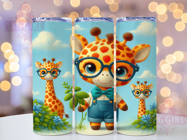 Baby Giraffe 20oz Tumbler Wrap Sublimation Design, Straight Tapered Tumbler Wrap, Cute Giraffe Tumbler Png, Instant Digital Download Sublimation SvggirlplusArt 
