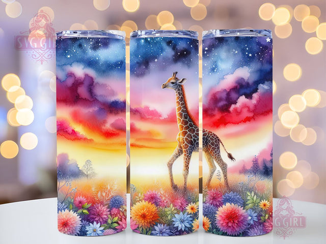 Baby Giraffe 20oz Tumbler Wrap Sublimation Design, Straight Tapered Tumbler Wrap, Giraffe Tumbler Png, Instant Digital Download Sublimation SvggirlplusArt 
