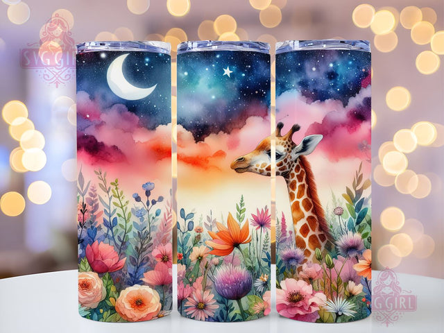 Baby Giraffe 20oz Tumbler Wrap Sublimation Design, Straight Tapered Tumbler Wrap, Giraffe Tumbler Png, Instant Digital Download Sublimation SvggirlplusArt 