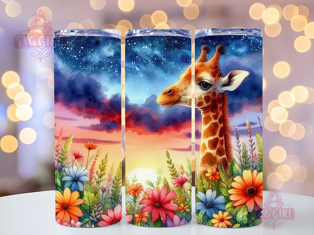 Baby Giraffe 20oz Tumbler Wrap Sublimation Design, Straight Tapered Tumbler Wrap, Giraffe Tumbler Png, Instant Digital Download Sublimation SvggirlplusArt 
