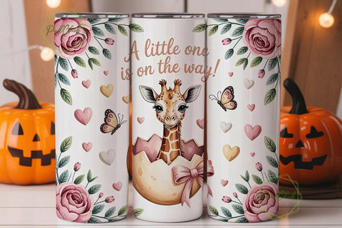 Baby Giraffe Easter Tumbler Wrap Sublimation PixelChick 
