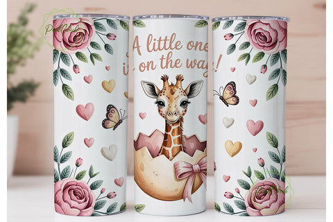 Baby Giraffe Easter Tumbler Wrap Sublimation PixelChick 