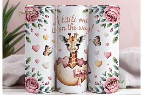 Baby Giraffe Easter Tumbler Wrap Sublimation PixelChick 