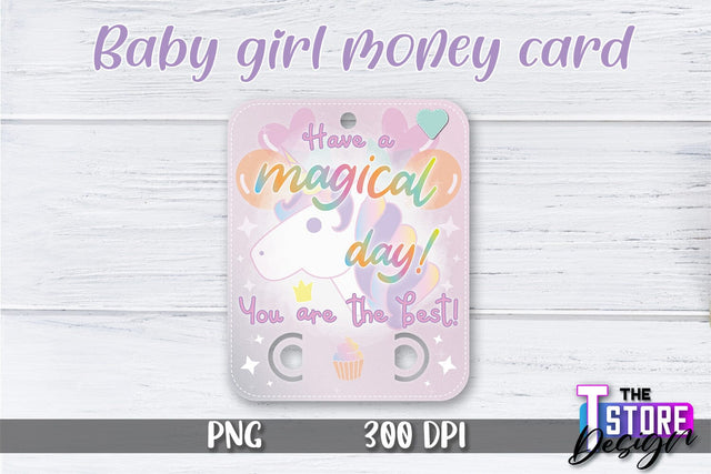 Baby Girl Money Card PNG Design | Girl Money Holder | Baby PNG Sublimation The T Store Design 
