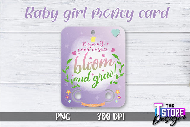 Baby Girl Money Card PNG Design | Girl Money Holder | Baby PNG Sublimation The T Store Design 