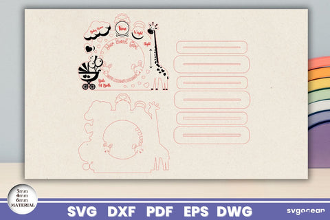 Baby Girl Photo Frame | Child Metrica SVG SvgOcean 