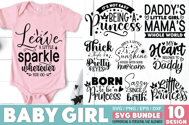 Baby Girl SVG Bundle SVG Ariyan 