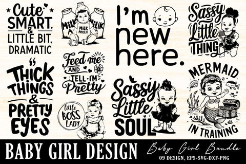 Baby Girl SVG PNG Bundle, Baby Girl Set SVG FiveStarCrafting 