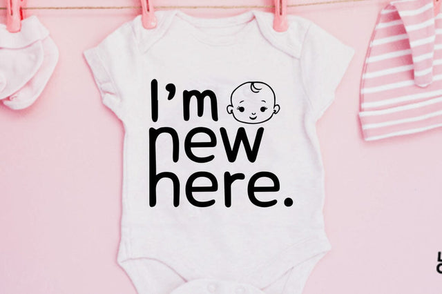 Baby Girl SVG PNG, I'm new here SVG FiveStarCrafting 