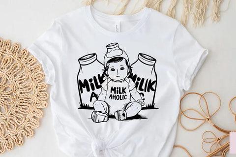 Baby Girl SVG PNG, Milk aholic SVG FiveStarCrafting 