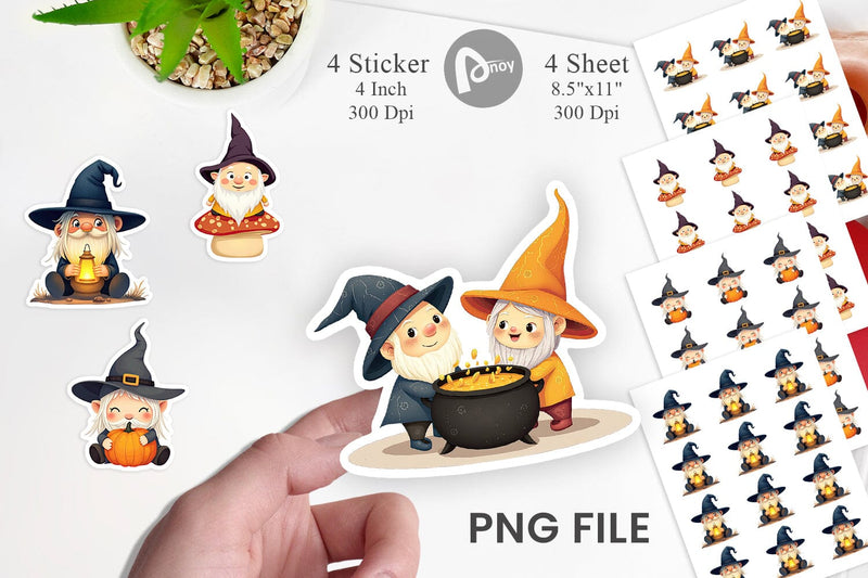 Baby Gnome Halloween Sticker Sublimation artnoy 