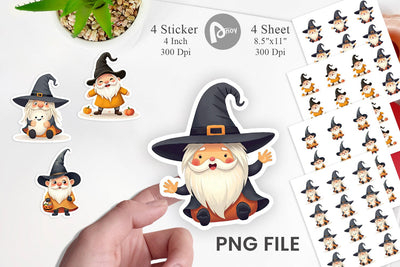 Baby Gnome Halloween Sticker Sublimation artnoy 