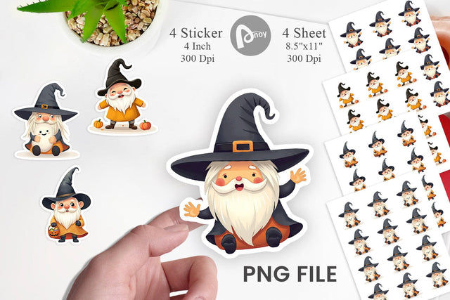 Baby Gnome Halloween Sticker Sublimation artnoy 
