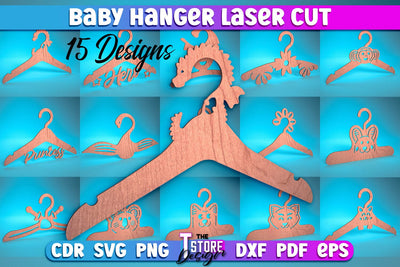 Baby Hanger Laser Cut | Baby Design Laser Cut Design | CNC Files SVG The T Store Design 