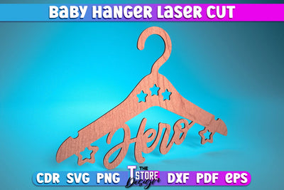 Baby Hanger Laser Cut | Baby Design Laser Cut Design | CNC Files SVG The T Store Design 