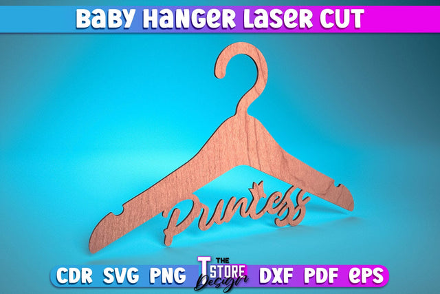 Baby Hanger Laser Cut | Baby Design Laser Cut Design | CNC Files SVG The T Store Design 