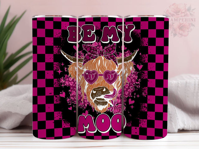 Baby Highland Cow 20oz Tumbler Wrap PNG, Be My Moo Tumbler Png, Straight & Tapered Tumbler Wrap, Instant Digital Download Sublimation Li Zamperini 
