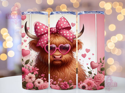 Baby Highland Cow 20oz Tumbler Wrap Sublimation Design, Straight Tapered Tumbler Wrap, Highland Cow Tumbler Png, Instant Digital Download Sublimation SvggirlplusArt 