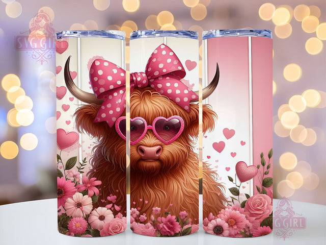 Baby Highland Cow 20oz Tumbler Wrap Sublimation Design, Straight Tapered Tumbler Wrap, Highland Cow Tumbler Png, Instant Digital Download Sublimation SvggirlplusArt 