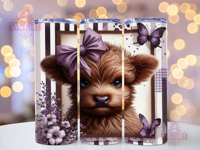 Baby Highland Cow 20oz Tumbler Wrap Sublimation Design, Straight Tapered Tumbler Wrap, Highland Cow Tumbler Png, Instant Digital Download Sublimation SvggirlplusArt 