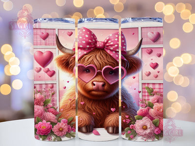 Baby Highland Cow 20oz Tumbler Wrap Sublimation Design, Straight Tapered Tumbler Wrap, Highland Cow Tumbler Png, Instant Digital Download Sublimation SvggirlplusArt 