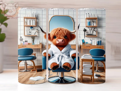 Baby Highland Cow Hair 20oz Tumbler Png, Straight & Tapered Tumbler Png, Highland Cow Tumbler Png, Digital Download PNG Sublimation Lara' s Designs 