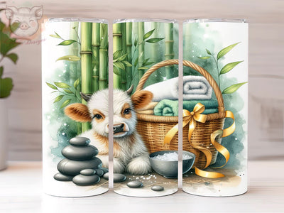 Baby Highland Cow Relax 20oz Tumbler Png, Straight & Tapered Tumbler Png, Highland Cow Tumbler Png, Digital Download PNG Sublimation Lara' s Designs 
