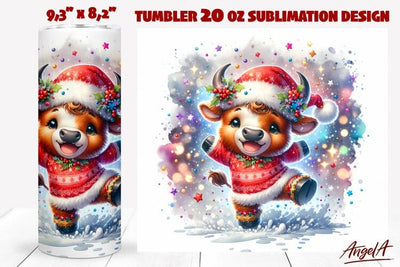 Baby highland cow tumbler sublimation, funny farm animals Sublimation Angelina Semenova 