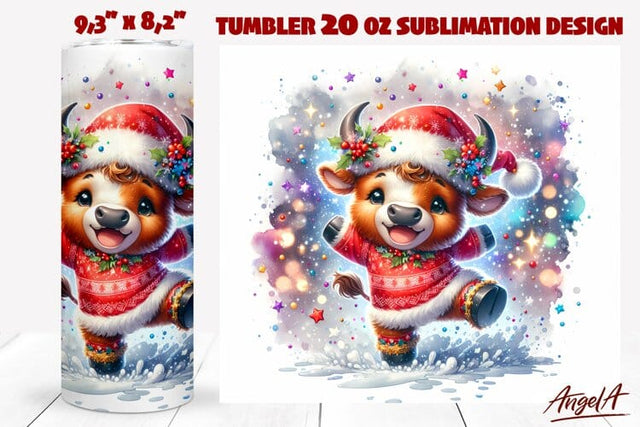 Baby highland cow tumbler sublimation, funny farm animals Sublimation Angelina Semenova 